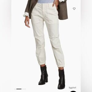 Eggshell cotton utility Jogger Pants size 6 Niki Lotan